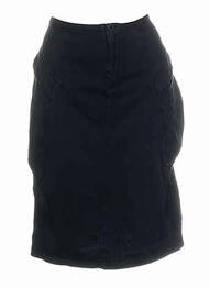 Jupe mi-longue taille élastique bleu EUROPEAN CULTURE femme