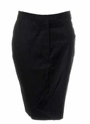 Jupe mi-longue taille haute noir BLACK LABEL femme