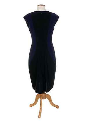 Robe mi-longue manches courtes manches courtes bleu ALMA LIBRE femme
