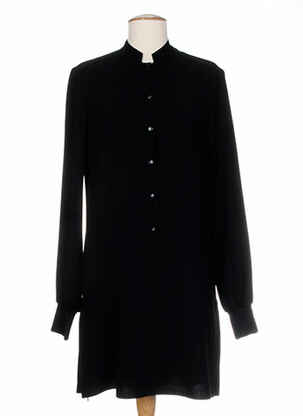 Robe mi-longue manches longues manches longues noir COSTUME NEMUTSO femme