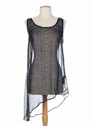 Tunique sans manche légère et transparente noir COSTUME NEMUTSO femme