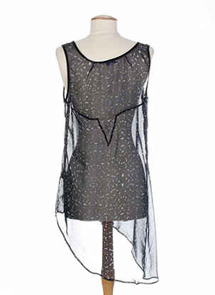 Tunique sans manche légère et transparente noir COSTUME NEMUTSO femme