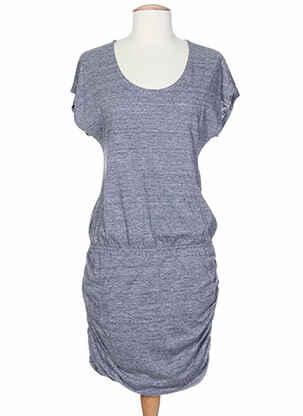 Robe mi-longue manches courtes manches courtes gris SET femme