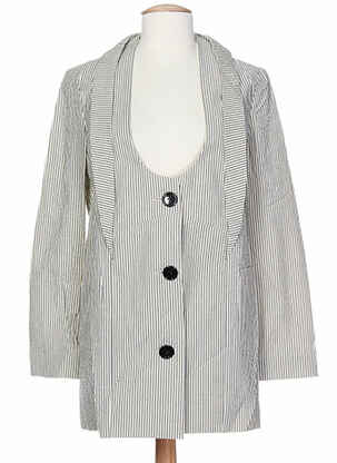 Veste casual col rond beige DEVASTEE femme