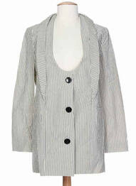 Veste casual col rond beige DEVASTEE femme