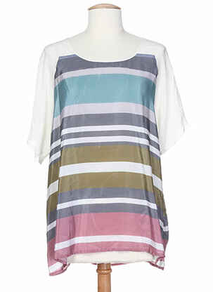 T-shirt imprimé fantaisie manches courtes bleu SET femme