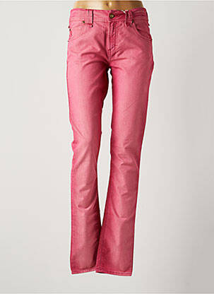 Jeans coupe slim broderie rivets taille normale rose GALLIANO femme