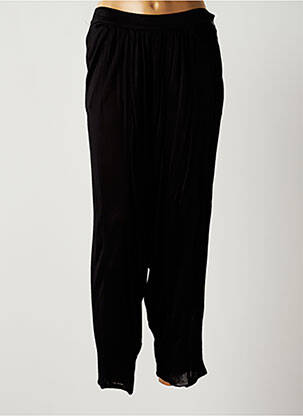 Pantalon droit stretch taille haute noir MARION MILLE femme