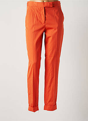 Pantalon chino tissage popeline taille normale orange PAUL SMITH femme