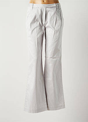 Pantalon large tissage popeline taille normale gris COLLEGE femme