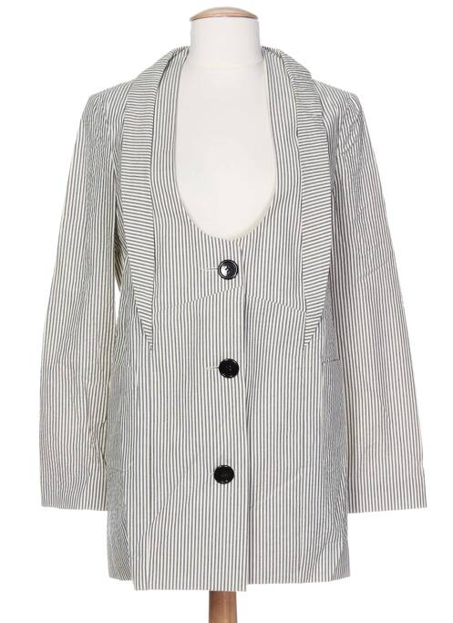Veste casual col rond beige DEVASTEE femme