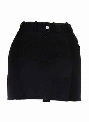 Jupe courte taille haute noir DEVASTEE femme