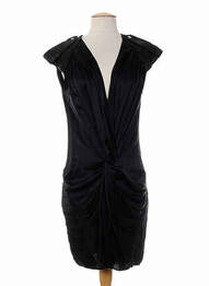 Robe mi-longue sans manche sans manche noir LOU DE BEAUREGARD femme