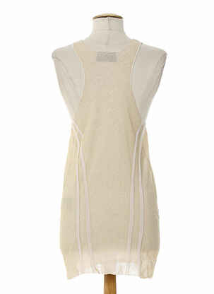 Tunique sans manche col rond beige ALMALIBRE femme