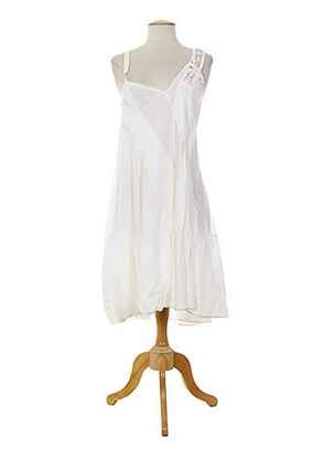 Robe longue coupe évasée fines bretelles blanc MARITHE & FRANCOIS GIRBAUD femme
