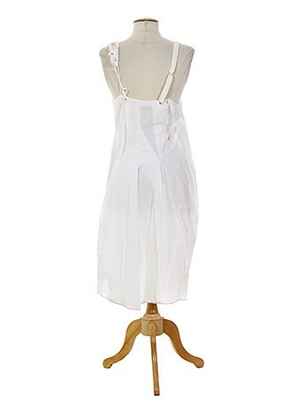 Robe longue coupe évasée fines bretelles blanc MARITHE & FRANCOIS GIRBAUD femme