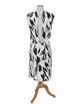 Robe mi-longue imprimé fantaisie sans manche blanc PAUL SMITH femme
