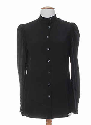 Chemisier coupe cintrée manches longues noir HIGH femme
