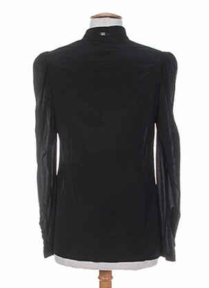 Chemisier coupe cintrée manches longues noir HIGH femme