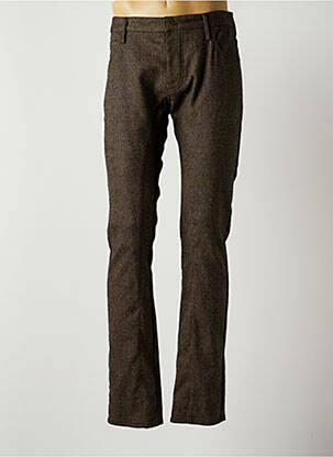 Pantalon slim stretch taille normale marron COSTUME NEMUTSO homme