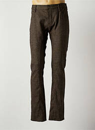 Pantalon slim stretch taille normale marron COSTUME NEMUTSO homme