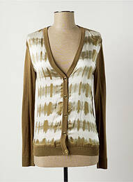 Gilet manches longues resserrée sur le bas vert MICHAEL KORS femme