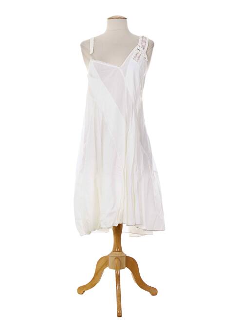 Robe longue coupe évasée fines bretelles blanc MARITHE & FRANCOIS GIRBAUD femme