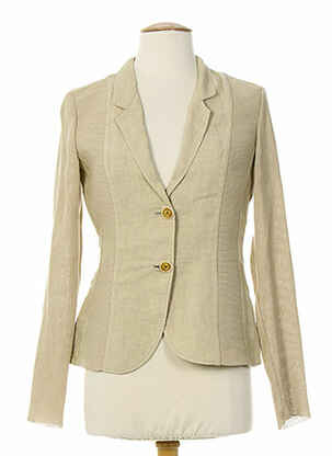 Veste casual col chemisier beige ALMALIBRE femme