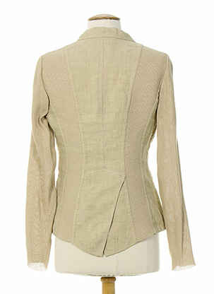 Veste casual col chemisier beige ALMALIBRE femme