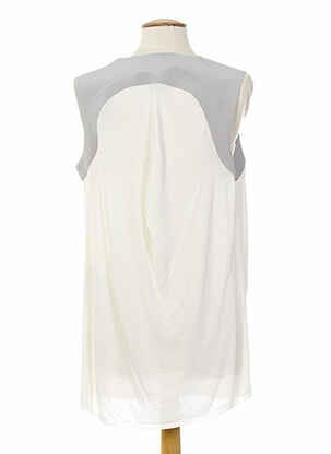 Tunique sans manche col rond blanc ALMALIBRE femme