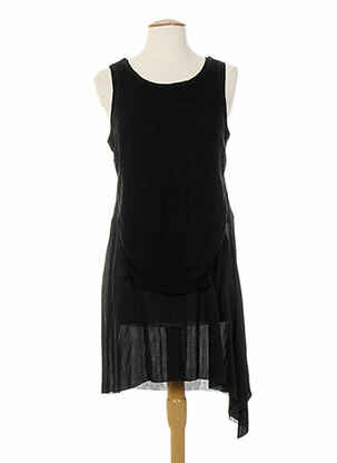 Tunique sans manche col rond noir ALMALIBRE femme