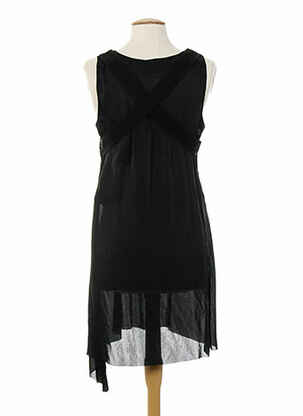Tunique sans manche col rond noir ALMALIBRE femme