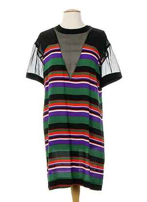Robe mi-longue manches courtes manches courtes noir COSTUME NATIONAL femme
