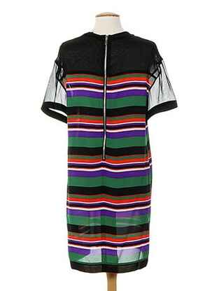 Robe mi-longue manches courtes manches courtes noir COSTUME NATIONAL femme