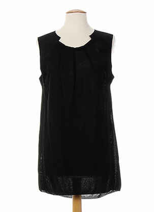 Tunique sans manche col rond noir ALMALIBRE femme