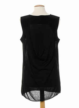 Tunique sans manche col rond noir ALMALIBRE femme