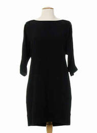 Robe mi-longue manches 3/4 manches 3/4 noir COSTUME NATIONAL femme