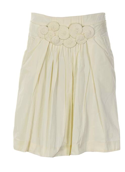 Jupe mi-longue fermeture zip latéral blanc HOSS femme