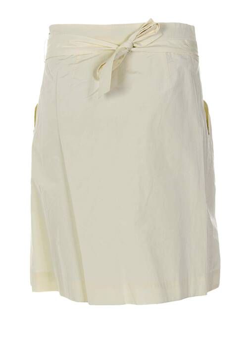 Jupe mi-longue fermeture zip latéral blanc HOSS femme
