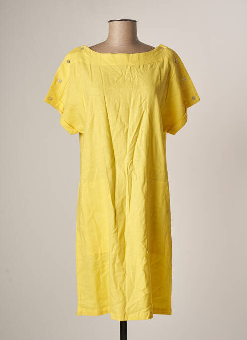 Robe mi-longue jaune ESPRIT DE LA MER pour femme