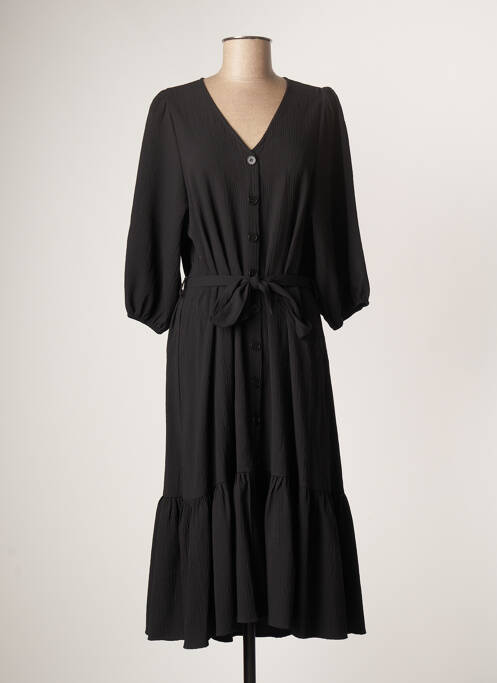 Robe mi-longue noir GRACE & MILA pour femme