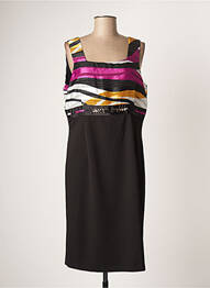 Robe mi-longue sans manche sans manche noir GREGORY PAT femme