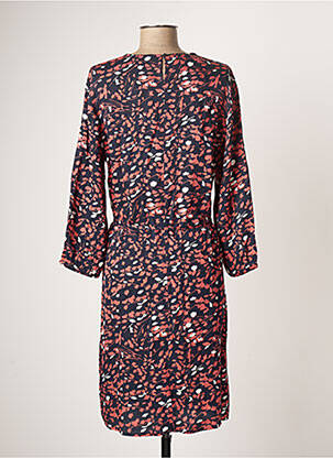 Robe mi-longue coupe fluide manches longues bleu TOM TAILOR femme