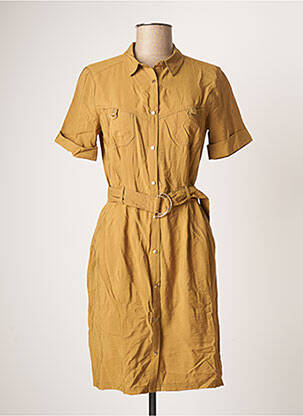 Robe courte manches courtes manches courtes beige EVA KAYAN femme