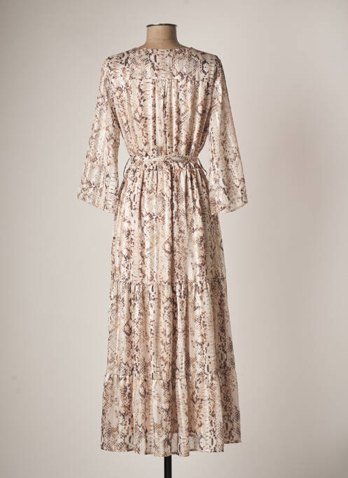 Robe longue beige ANDAMIO pour femme