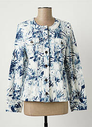 Veste casual col rond bleu GREGORY PAT femme