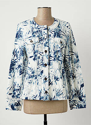 Veste casual col rond bleu GREGORY PAT femme