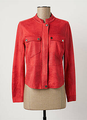 Veste casual tissage suedine rouge SANDWICH femme