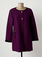 Manteau long violet ANDAMIO pour femme seconde vue