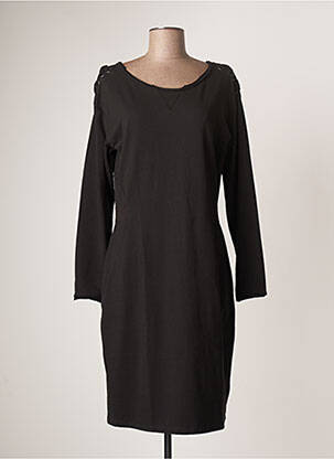 Robe mi-longue manches longues manches longues noir SANDWICH femme